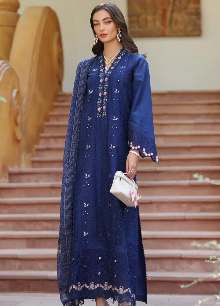 Noor by Saadia Asad Embroidered Lawn Suits Unstitched 3 Piece NSA25EL D5B - Summer Collection