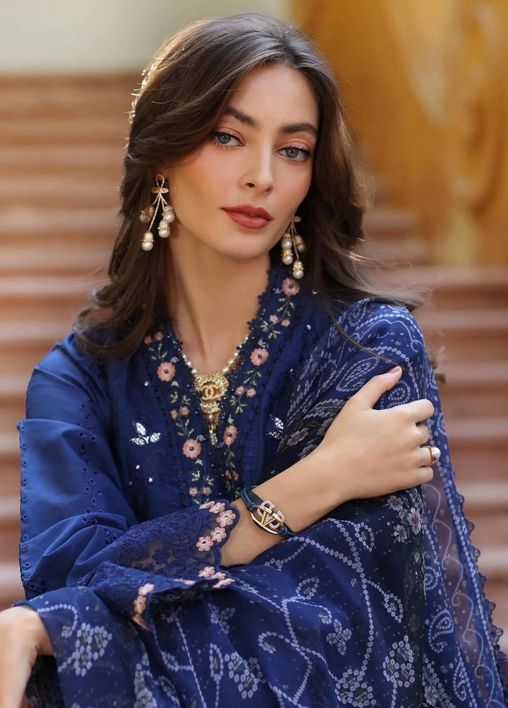Noor by Saadia Asad Embroidered Lawn Suits Unstitched 3 Piece NSA25EL D5B - Summer Collection