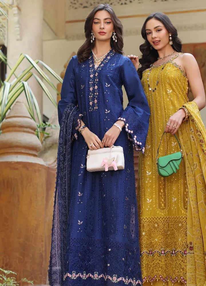 Noor by Saadia Asad Embroidered Lawn Suits Unstitched 3 Piece NSA25EL D5B - Summer Collection