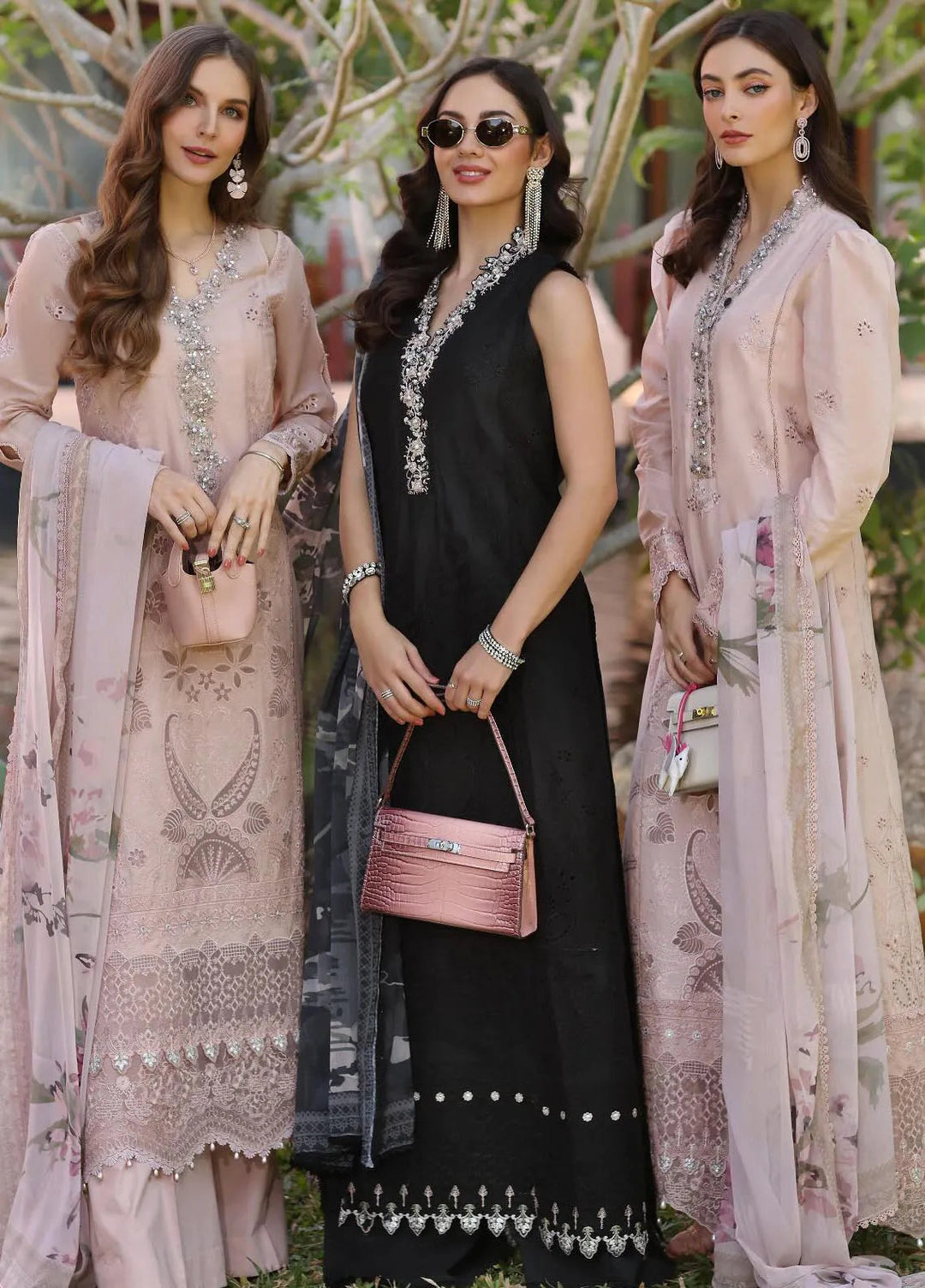 Noor by Saadia Asad Embroidered Lawn Suits Unstitched 3 Piece NSA25EL D6A - Summer Collection