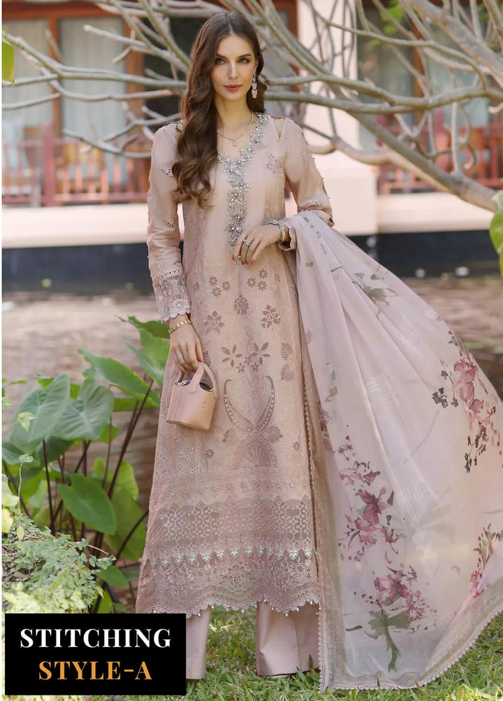 Noor by Saadia Asad Embroidered Lawn Suits Unstitched 3 Piece NSA25EL D6B - Summer Collection