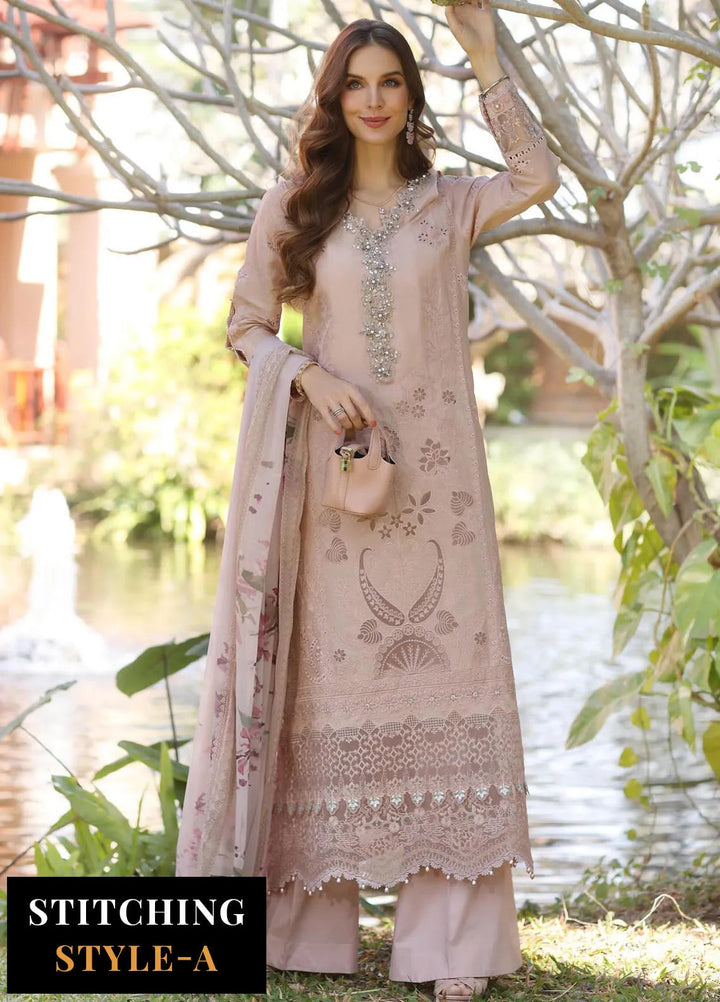Noor by Saadia Asad Embroidered Lawn Suits Unstitched 3 Piece NSA25EL D6B - Summer Collection