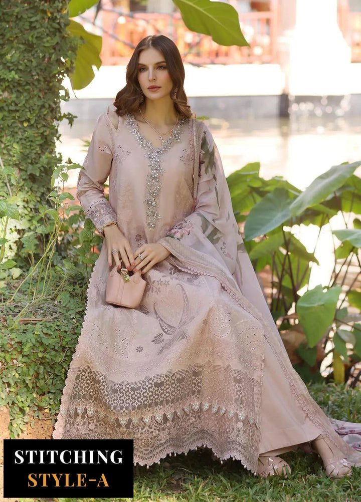 Noor by Saadia Asad Embroidered Lawn Suits Unstitched 3 Piece NSA25EL D6B - Summer Collection