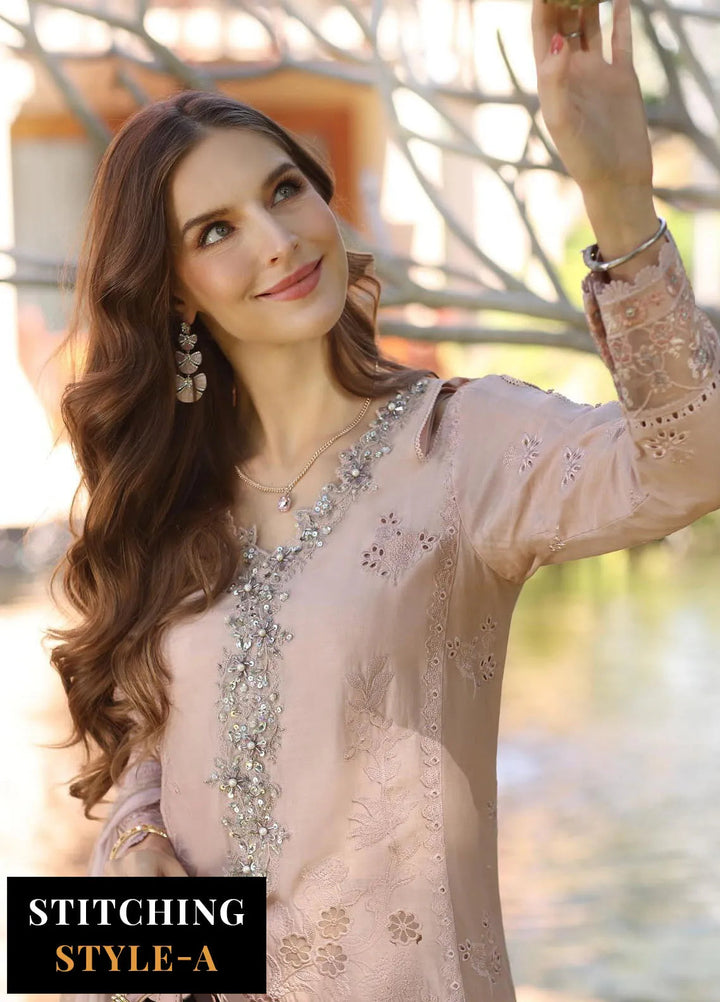 Noor by Saadia Asad Embroidered Lawn Suits Unstitched 3 Piece NSA25EL D6B - Summer Collection