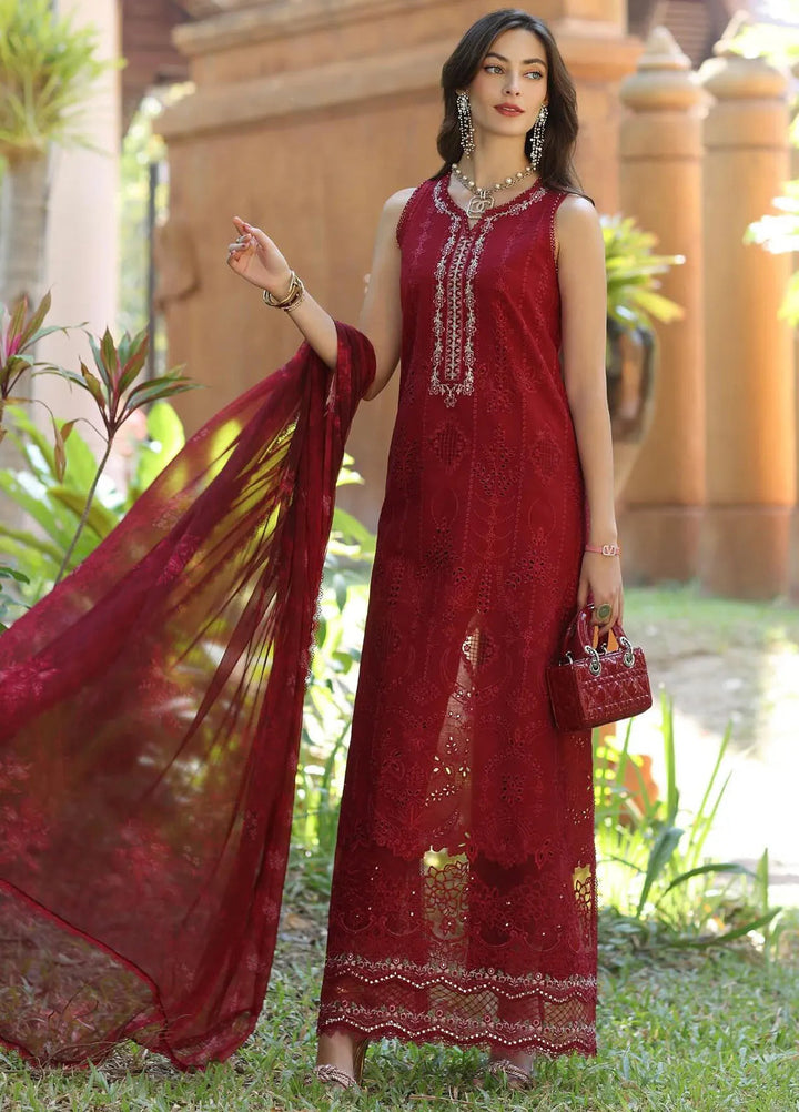 Noor by Saadia Asad Embroidered Lawn Suits Unstitched 3 Piece NSA25EL D7A - Summer Collection