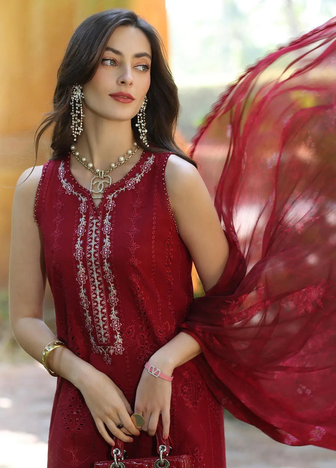 Noor by Saadia Asad Embroidered Lawn Suits Unstitched 3 Piece NSA25EL D7A - Summer Collection