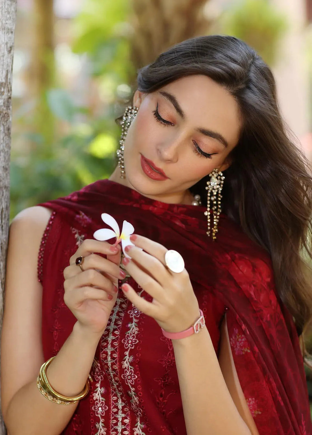 Noor by Saadia Asad Embroidered Lawn Suits Unstitched 3 Piece NSA25EL D7A - Summer Collection