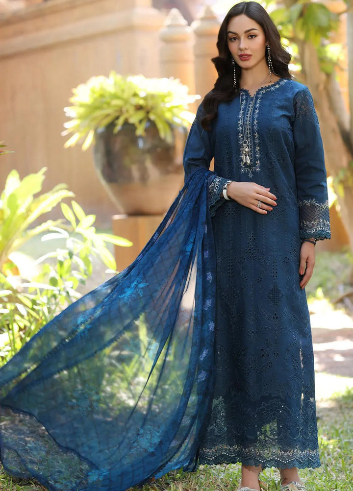 Noor by Saadia Asad Embroidered Lawn Suits Unstitched 3 Piece NSA25EL D7B - Summer Collection