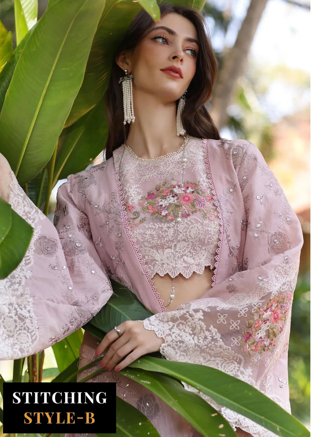 Noor by Saadia Asad Embroidered Lawn Suits Unstitched 3 Piece NSA25EL D8A - Summer Collection