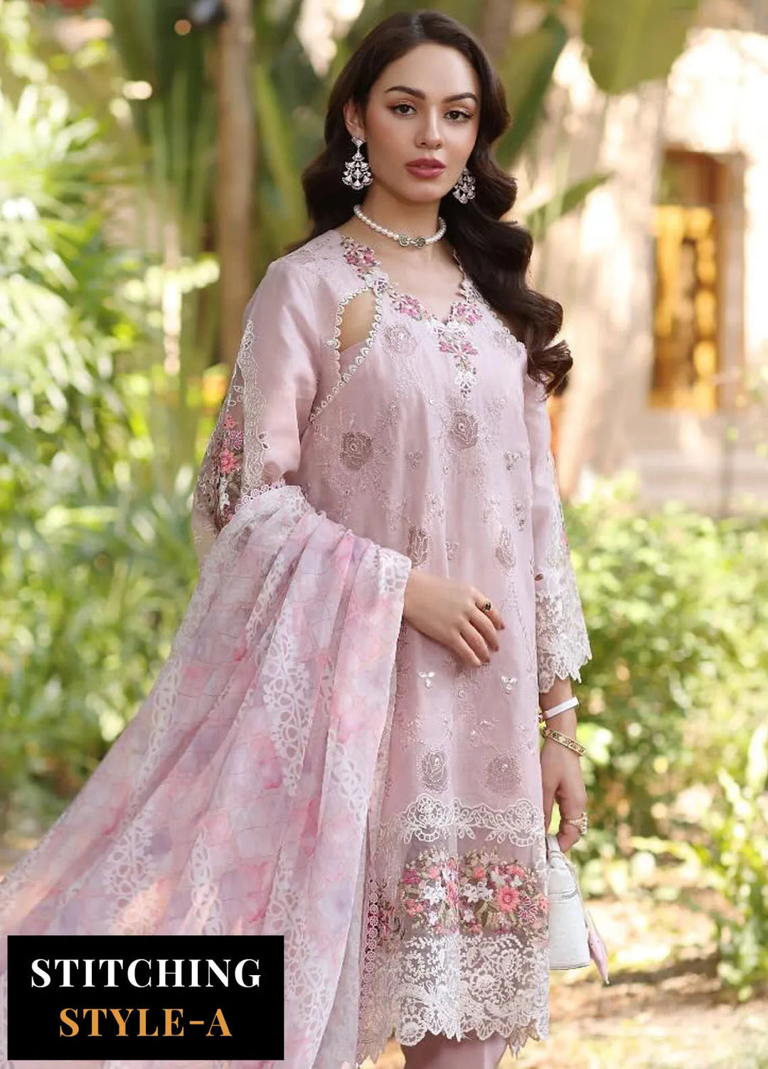 Noor by Saadia Asad Embroidered Lawn Suits Unstitched 3 Piece NSA25EL D8A - Summer Collection