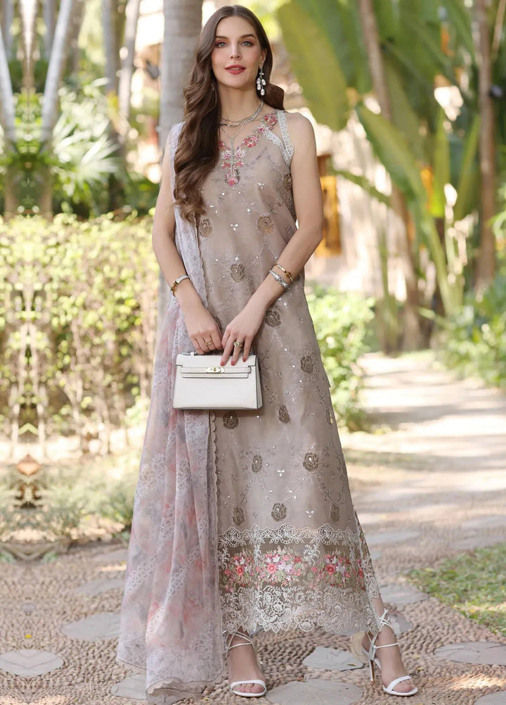 Noor by Saadia Asad Embroidered Lawn Suits Unstitched 3 Piece NSA25EL D8B - Summer Collection