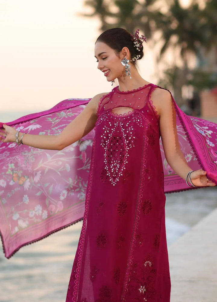 Noor by Saadia Asad Embroidered Lawn Suits Unstitched 3 Piece NSA25EL D9A - Summer Collection