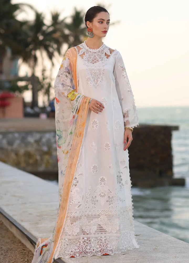 Noor by Saadia Asad Embroidered Lawn Suits Unstitched 3 Piece NSA25EL D9B - Summer Collection