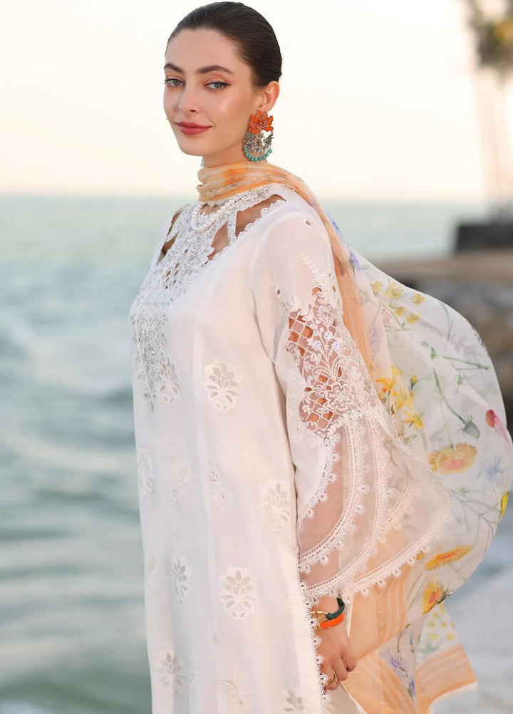 Noor by Saadia Asad Embroidered Lawn Suits Unstitched 3 Piece NSA25EL D9B - Summer Collection