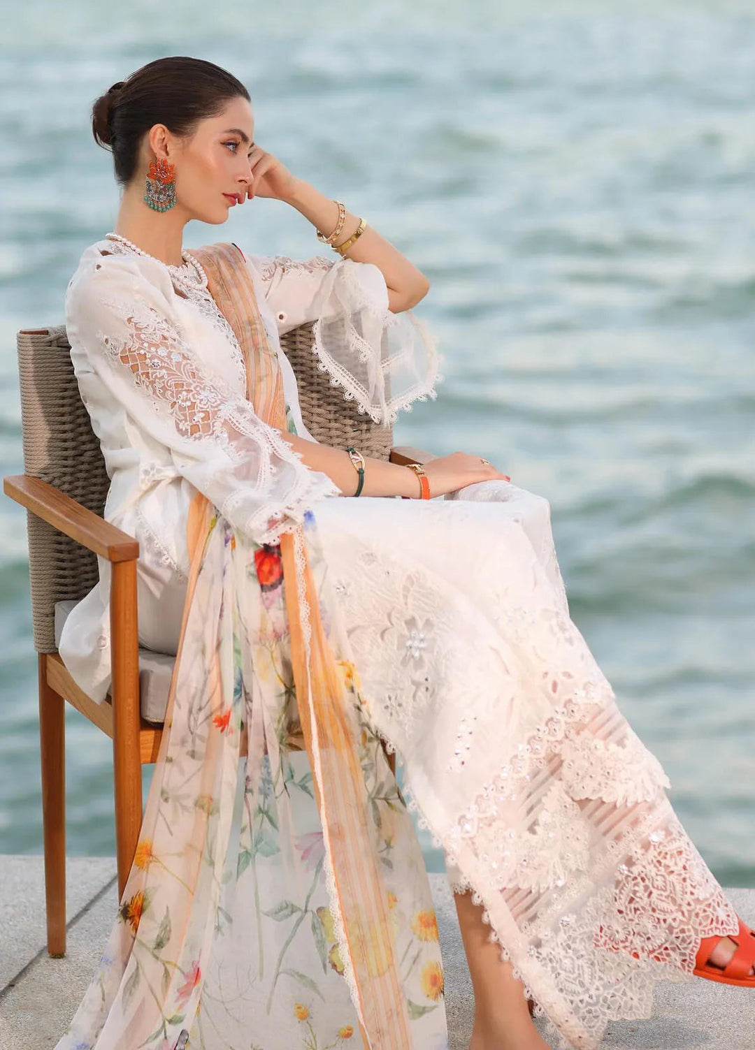 Noor by Saadia Asad Embroidered Lawn Suits Unstitched 3 Piece NSA25EL D9B - Summer Collection