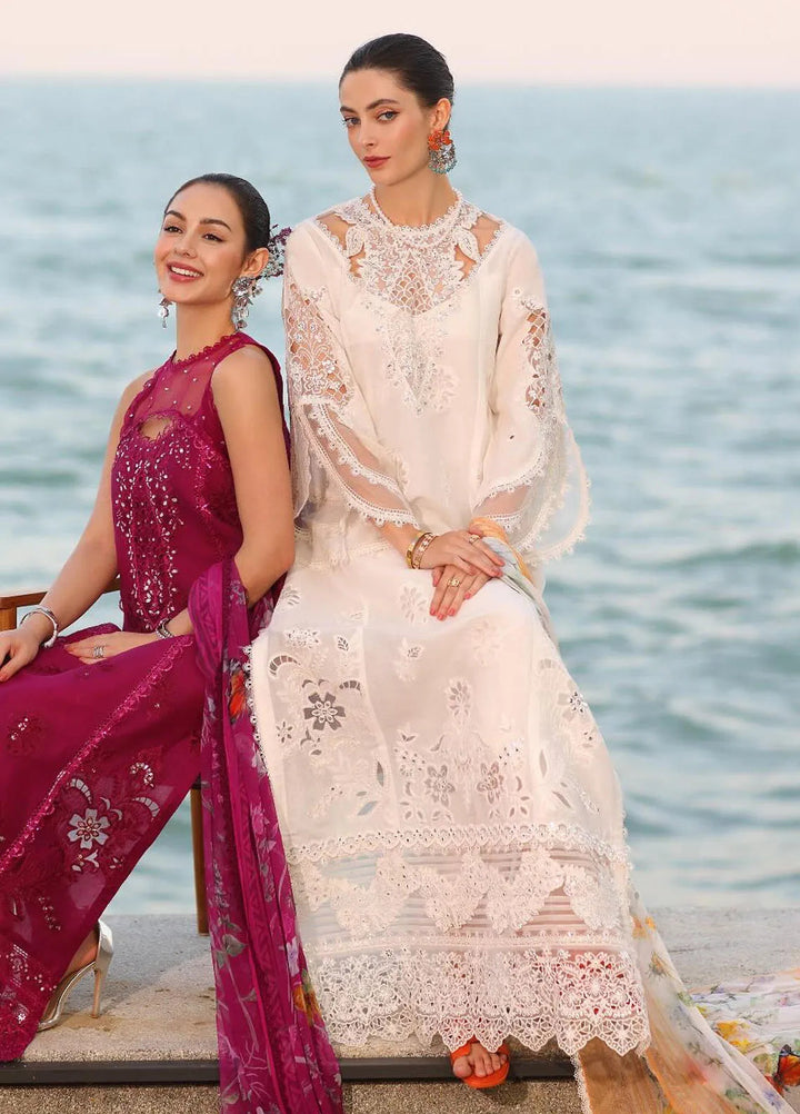 Noor by Saadia Asad Embroidered Lawn Suits Unstitched 3 Piece NSA25EL D9B - Summer Collection