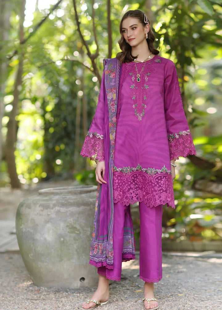 Noor by Saadia Asad Embroidered Lawn Suits Unstitched 3 Piece NSA25EP D1-A - Summer Collection