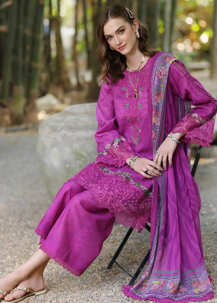 Noor by Saadia Asad Embroidered Lawn Suits Unstitched 3 Piece NSA25EP D1-A - Summer Collection