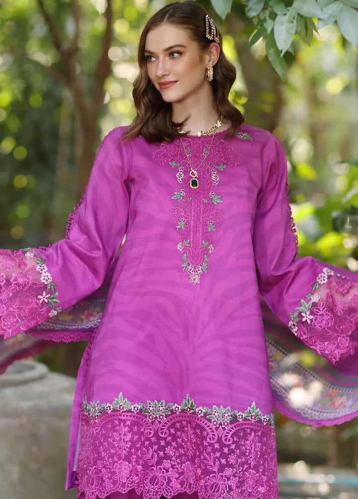 Noor by Saadia Asad Embroidered Lawn Suits Unstitched 3 Piece NSA25EP D1-A - Summer Collection