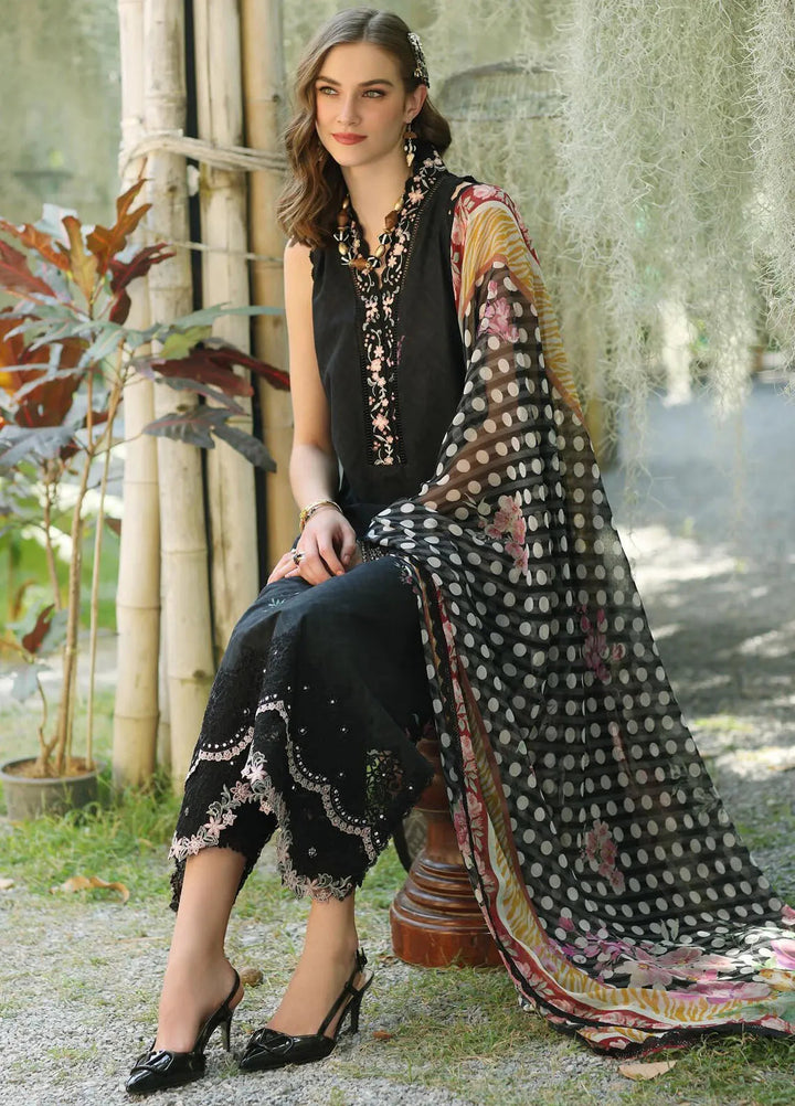 Noor by Saadia Asad Embroidered Lawn Suits Unstitched 3 Piece NSA25EP D10-B - Summer Collection