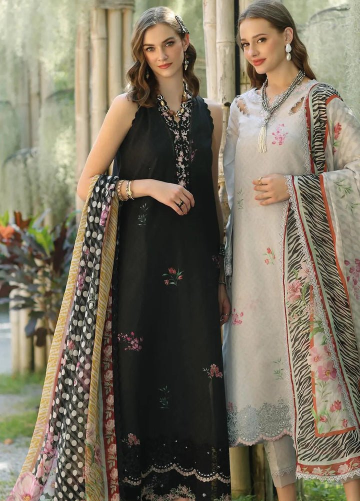 Noor by Saadia Asad Embroidered Lawn Suits Unstitched 3 Piece NSA25EP D10-B - Summer Collection