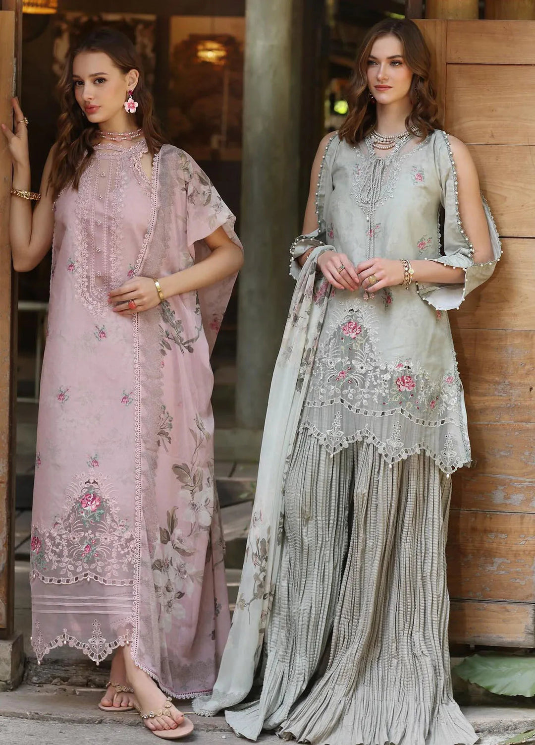 Noor by Saadia Asad Embroidered Lawn Suits Unstitched 3 Piece NSA25EP D2-A - Summer Collection
