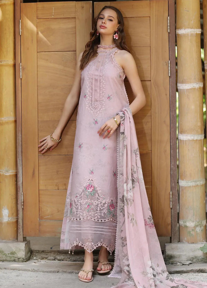 Noor by Saadia Asad Embroidered Lawn Suits Unstitched 3 Piece NSA25EP D2-B - Summer Collection