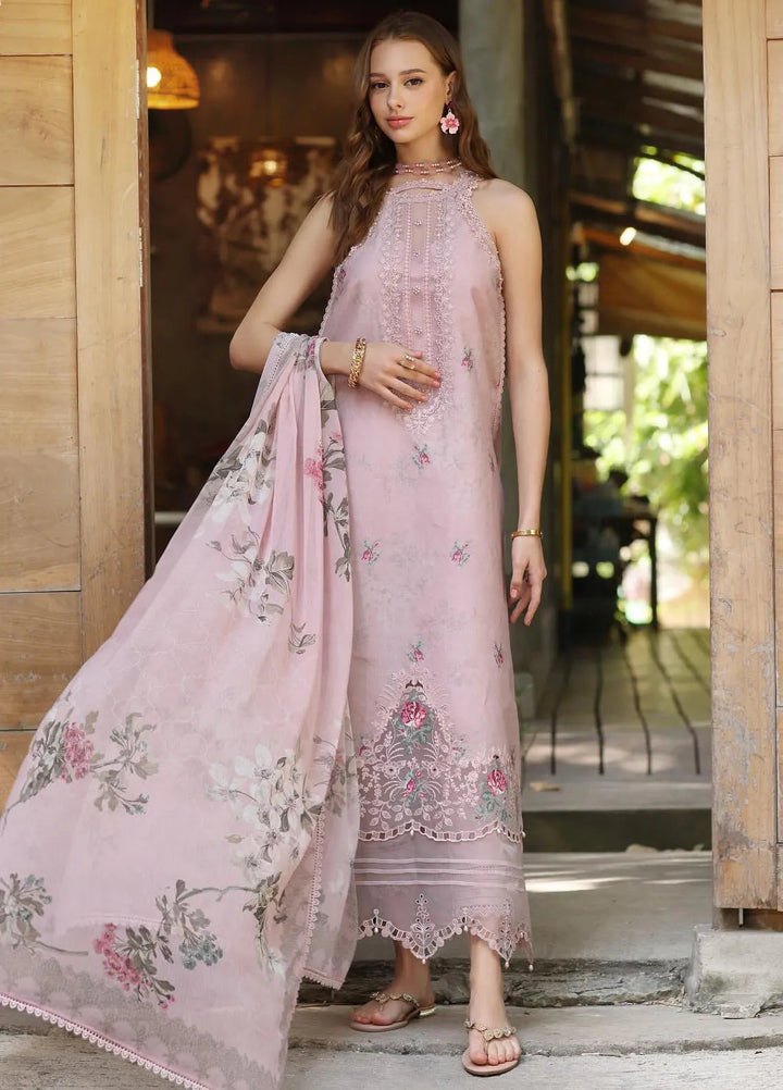 Noor by Saadia Asad Embroidered Lawn Suits Unstitched 3 Piece NSA25EP D2-B - Summer Collection