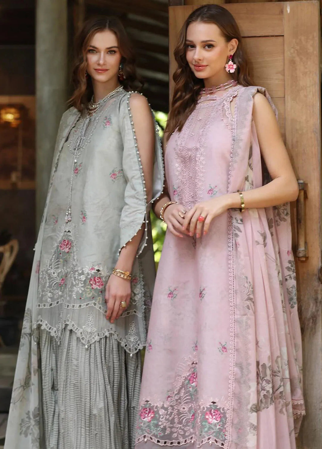 Noor by Saadia Asad Embroidered Lawn Suits Unstitched 3 Piece NSA25EP D2-B - Summer Collection