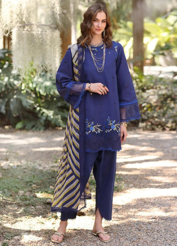 Noor by Saadia Asad Embroidered Lawn Suits Unstitched 3 Piece NSA25EP D3-A - Summer Collection