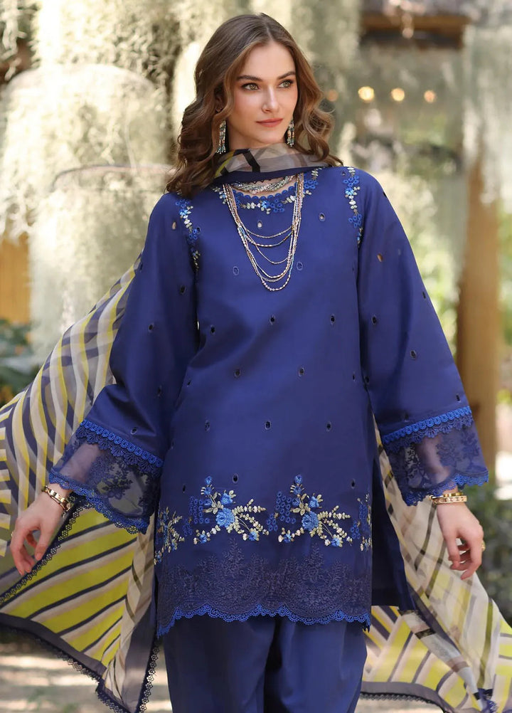 Noor by Saadia Asad Embroidered Lawn Suits Unstitched 3 Piece NSA25EP D3-A - Summer Collection