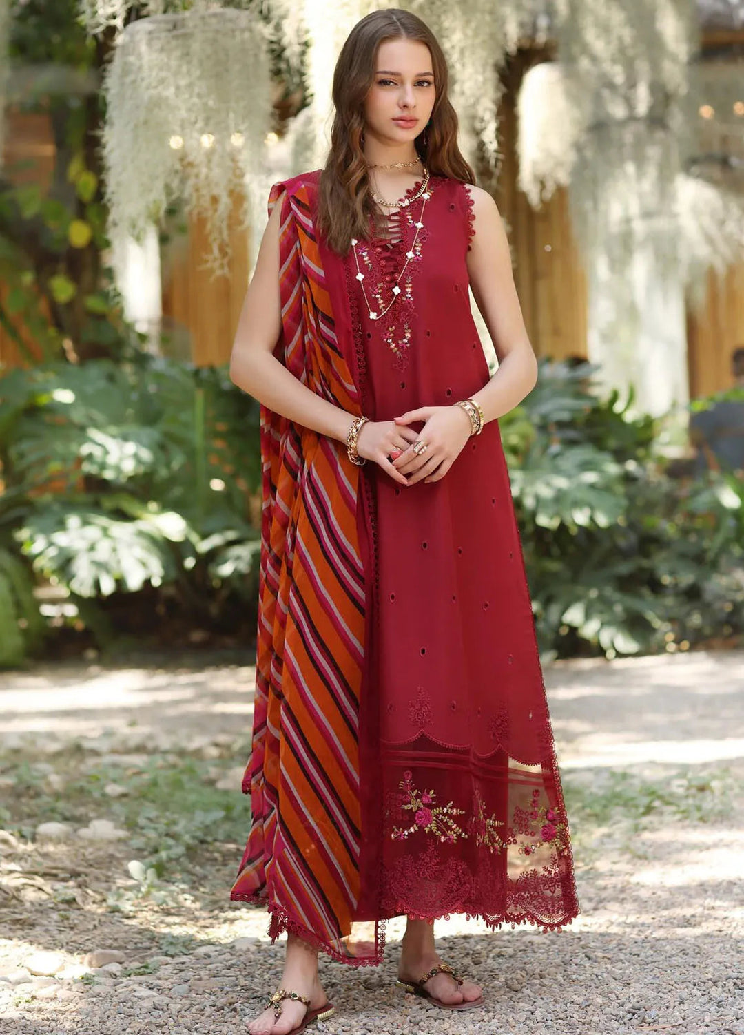 Noor by Saadia Asad Embroidered Lawn Suits Unstitched 3 Piece NSA25EP D3-B - Summer Collection