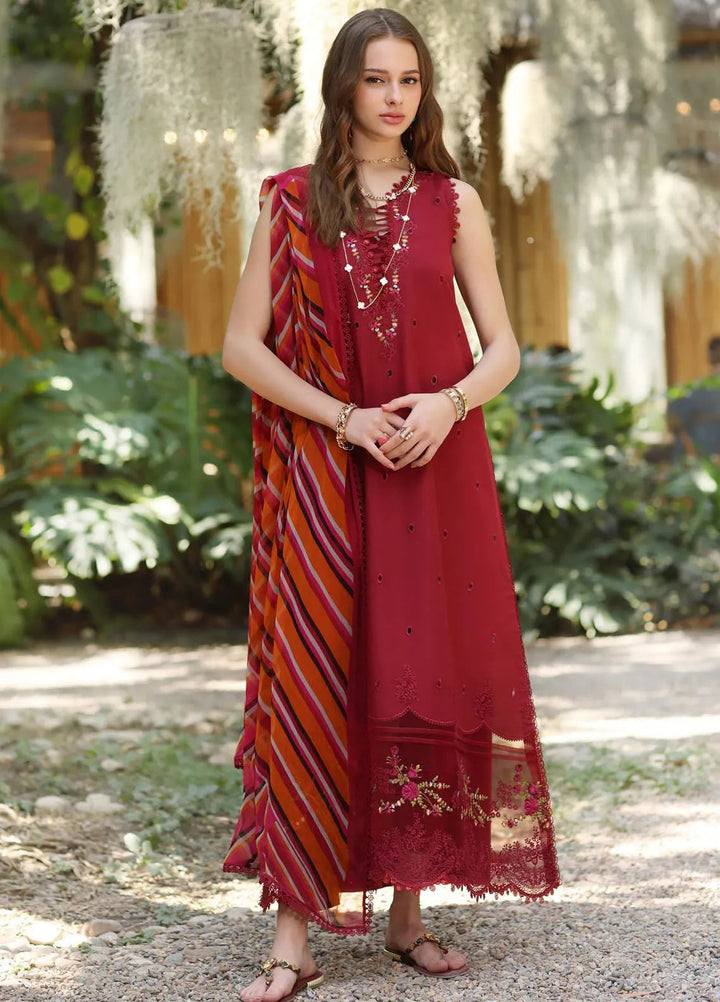 Noor by Saadia Asad Embroidered Lawn Suits Unstitched 3 Piece NSA25EP D3-B - Summer Collection