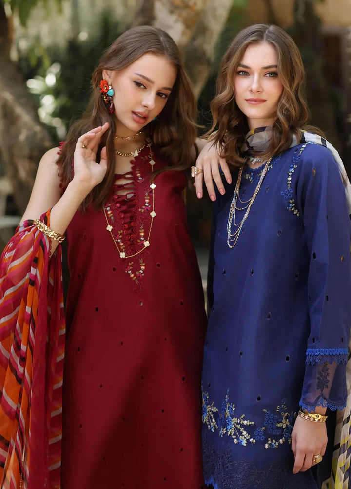 Noor by Saadia Asad Embroidered Lawn Suits Unstitched 3 Piece NSA25EP D3-B - Summer Collection