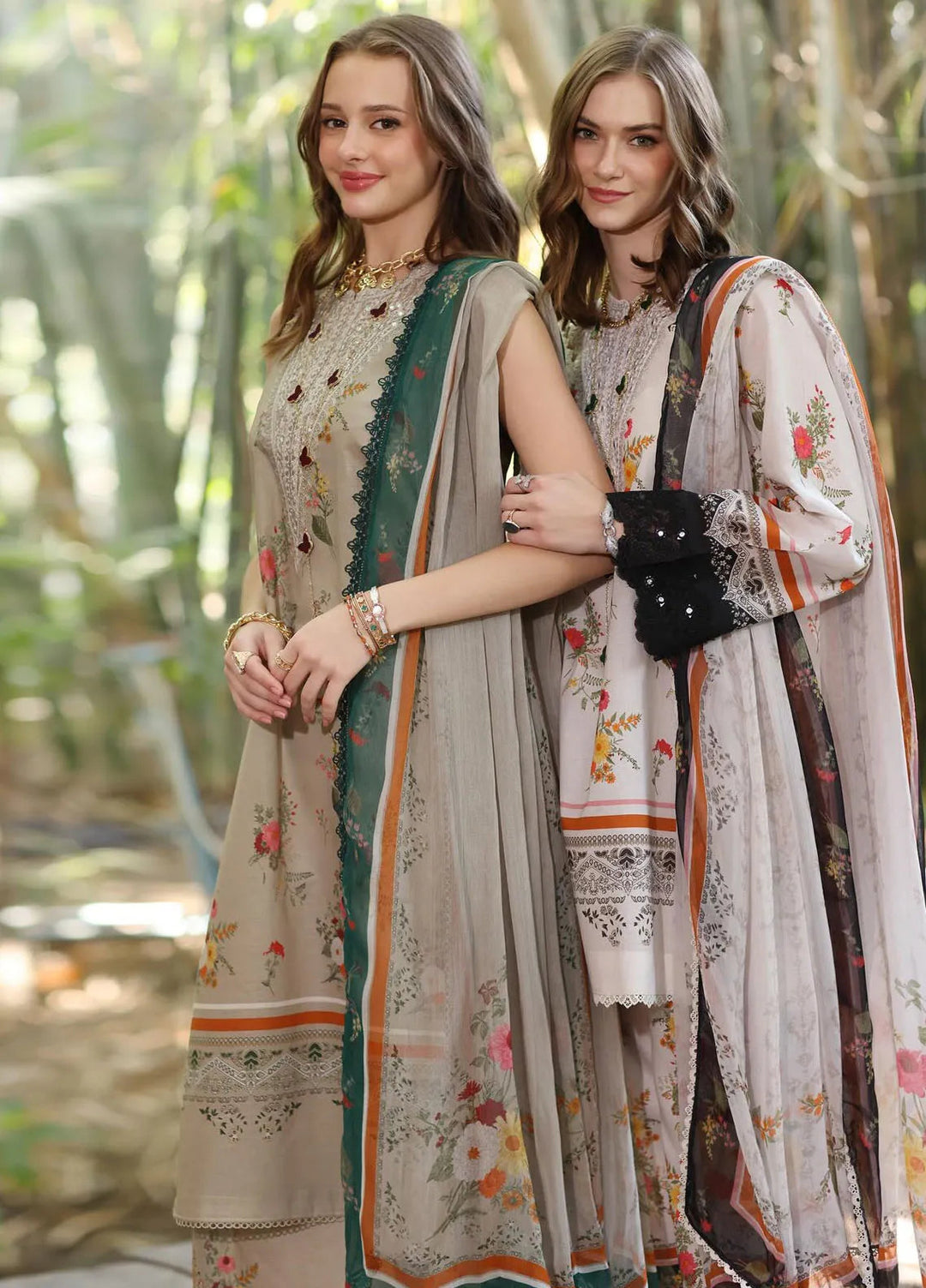 Noor by Saadia Asad Embroidered Lawn Suits Unstitched 3 Piece NSA25EP D4-A - Summer Collection