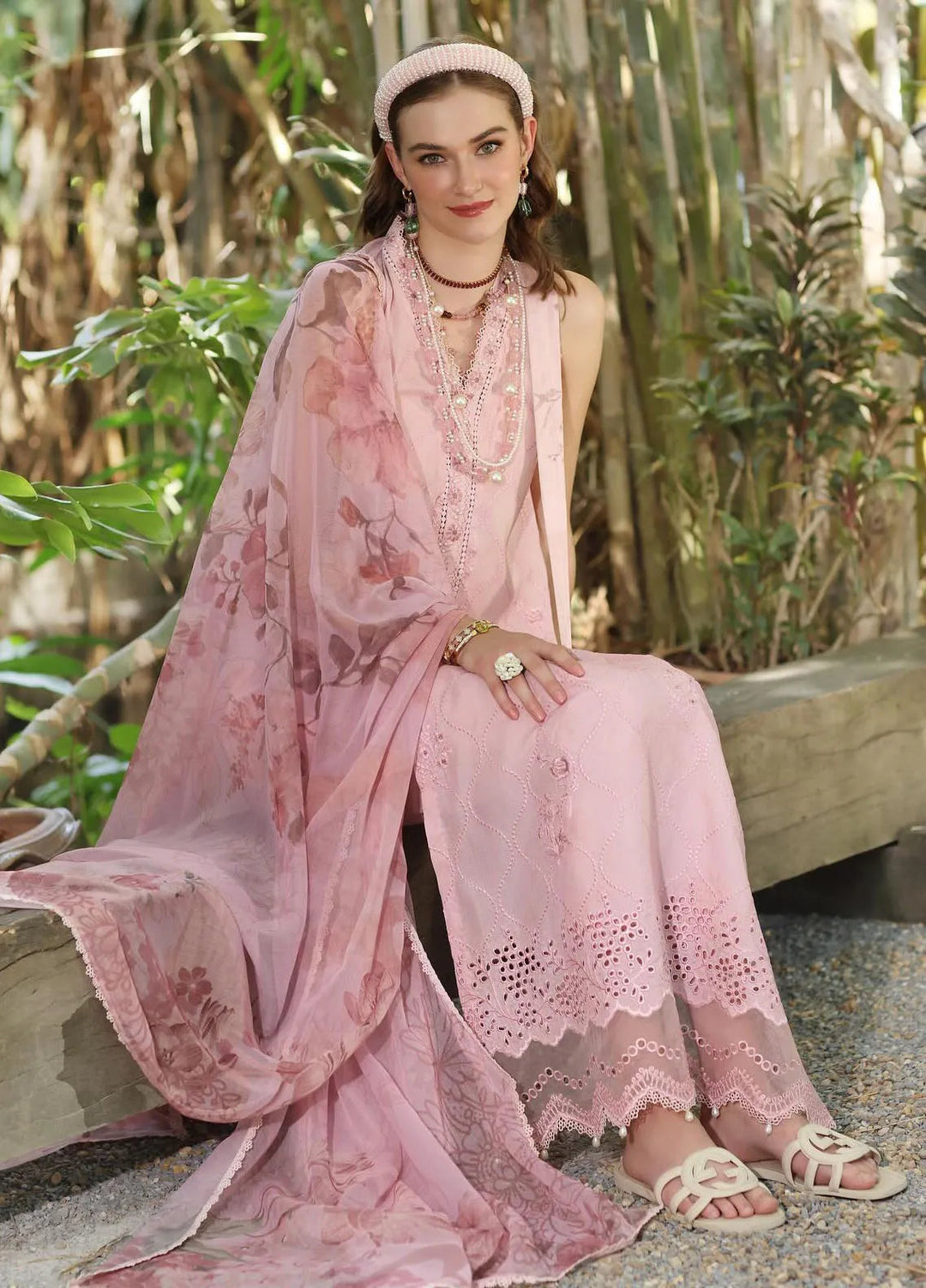 Noor by Saadia Asad Embroidered Lawn Suits Unstitched 3 Piece NSA25EP D5-A - Summer Collection