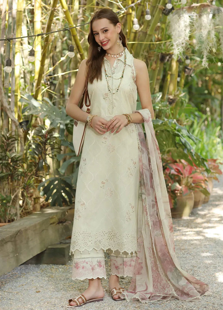 Noor by Saadia Asad Embroidered Lawn Suits Unstitched 3 Piece NSA25EP D5-B - Summer Collection