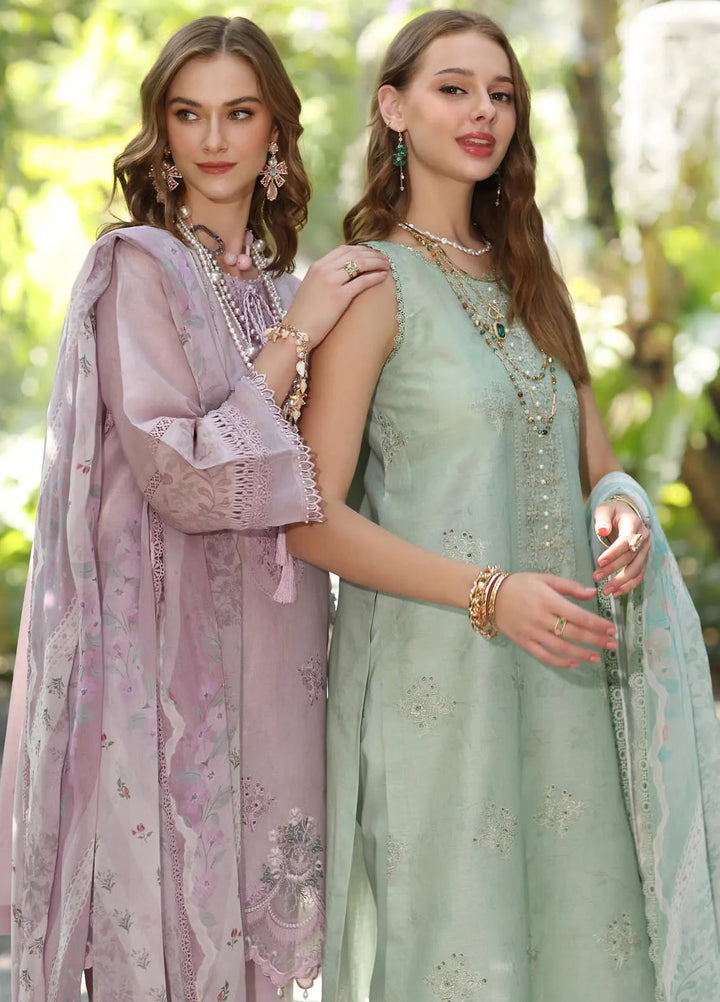 Noor by Saadia Asad Embroidered Lawn Suits Unstitched 3 Piece NSA25EP D6-B - Summer Collection