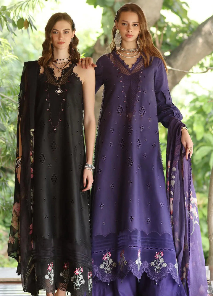 Noor by Saadia Asad Embroidered Lawn Suits Unstitched 3 Piece NSA25EP D7-A - Summer Collection