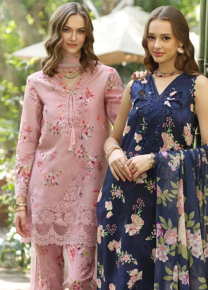 Noor by Saadia Asad Embroidered Lawn Suits Unstitched 3 Piece NSA25EP D8-A - Summer Collection