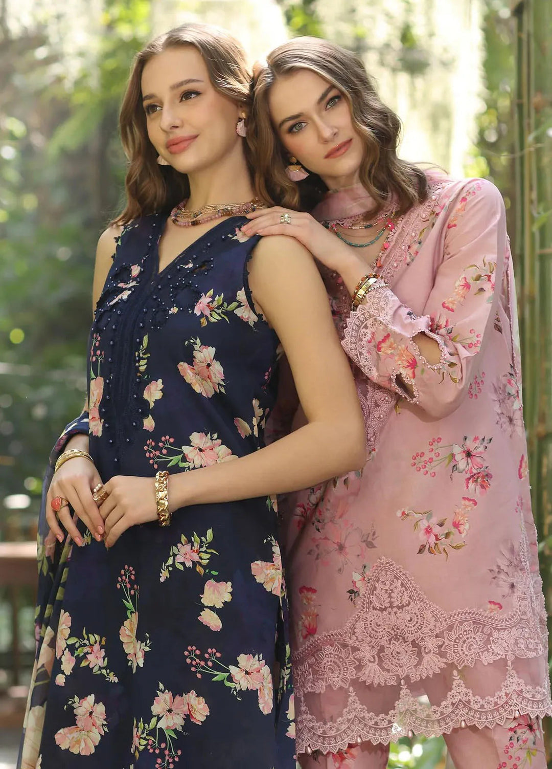 Noor by Saadia Asad Embroidered Lawn Suits Unstitched 3 Piece NSA25EP D8-B - Summer Collection