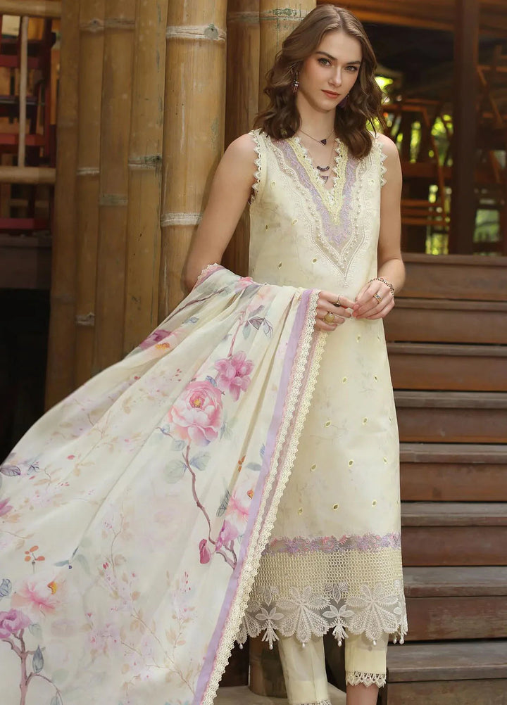 Noor by Saadia Asad Embroidered Lawn Suits Unstitched 3 Piece NSA25EP D9-A - Summer Collection