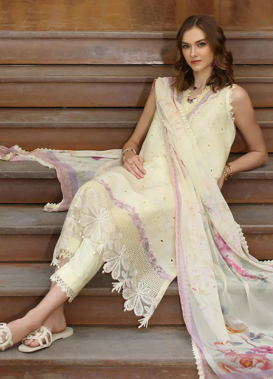 Noor by Saadia Asad Embroidered Lawn Suits Unstitched 3 Piece NSA25EP D9-A - Summer Collection