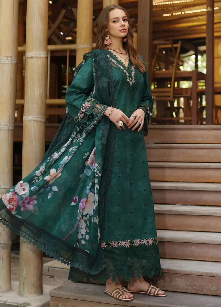 Noor by Saadia Asad Embroidered Lawn Suits Unstitched 3 Piece NSA25EP D9-B - Summer Collection