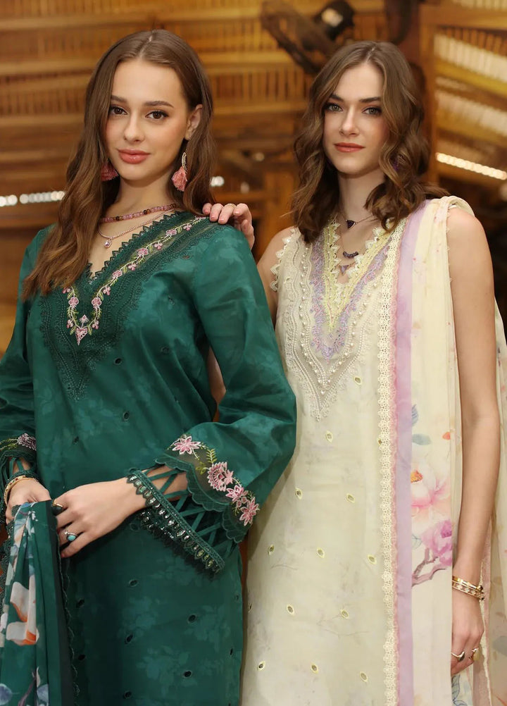 Noor by Saadia Asad Embroidered Lawn Suits Unstitched 3 Piece NSA25EP D9-B - Summer Collection