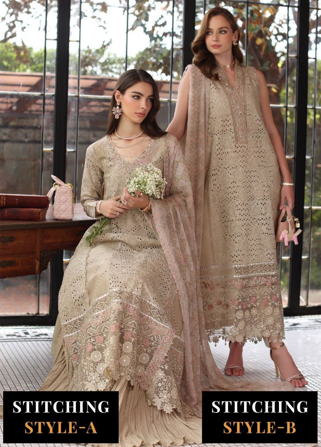 Noor by Saadia Asad Embroidered Lawn Suits Unstitched 3 Piece NSA25LS D-01 - Summer Collection