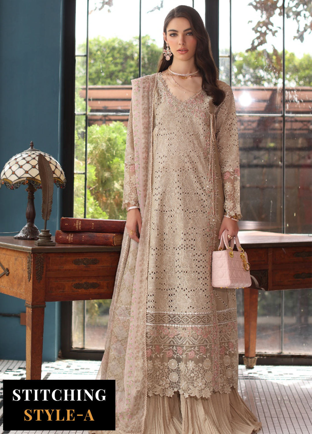 Noor by Saadia Asad Embroidered Lawn Suits Unstitched 3 Piece NSA25LS D-01 - Summer Collection