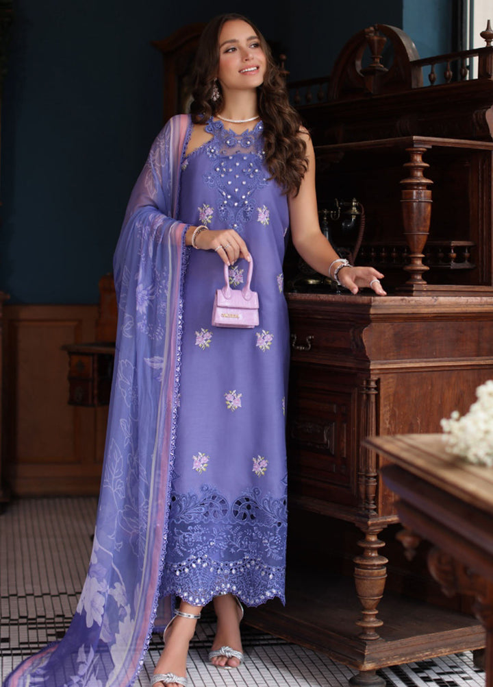 Noor by Saadia Asad Embroidered Lawn Suits Unstitched 3 Piece NSA25LS D-02 - Summer Collection