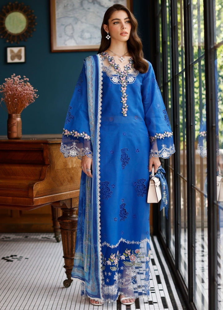 Noor by Saadia Asad Embroidered Lawn Suits Unstitched 3 Piece NSA25LS D-04 - Summer Collection