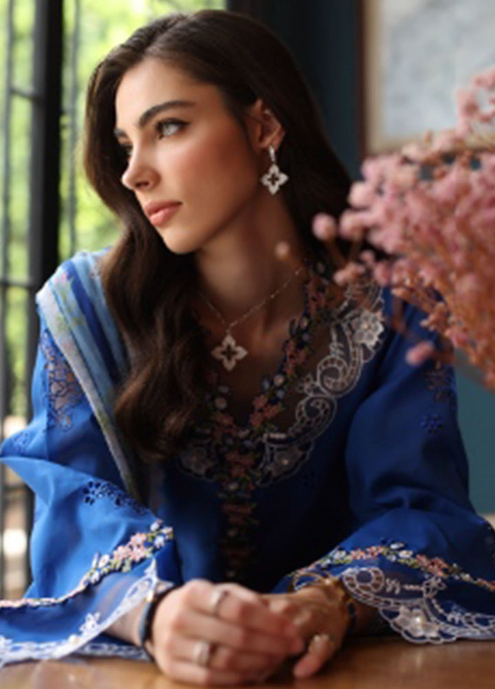Noor by Saadia Asad Embroidered Lawn Suits Unstitched 3 Piece NSA25LS D-04 - Summer Collection
